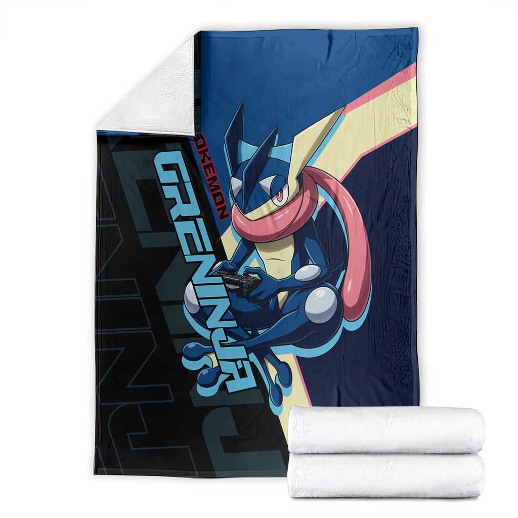 Greninja Poké Blanket Sleek Retro Anime Style