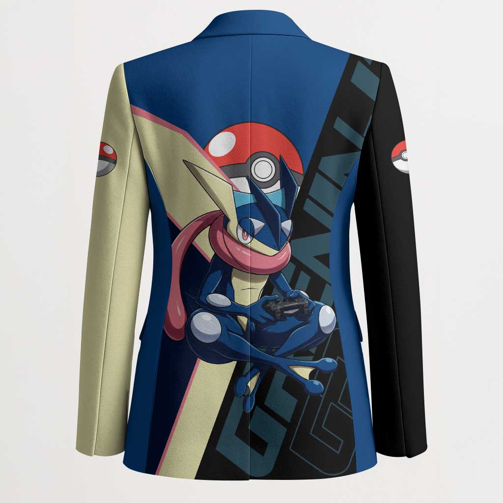 Greninja Poké Blazer Sleek Retro Anime Style