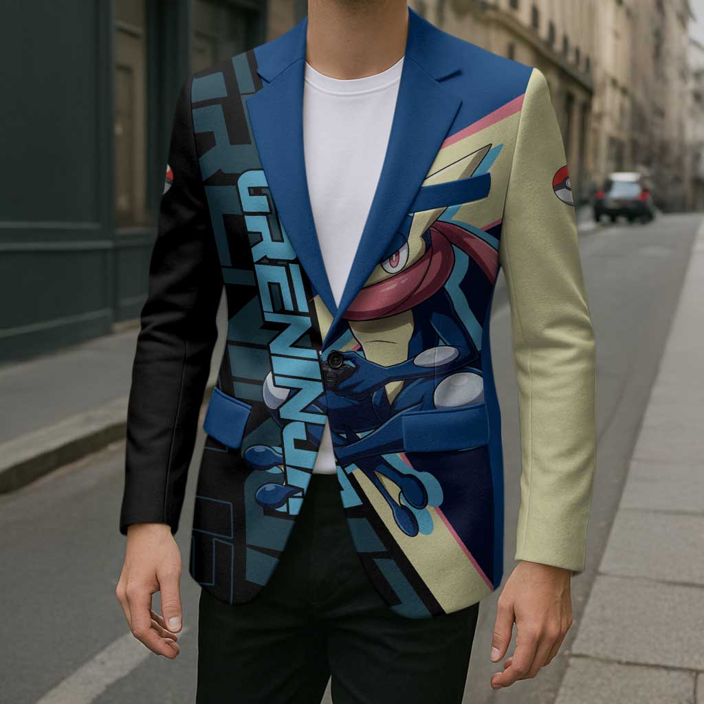 Greninja Poké Blazer Sleek Retro Anime Style