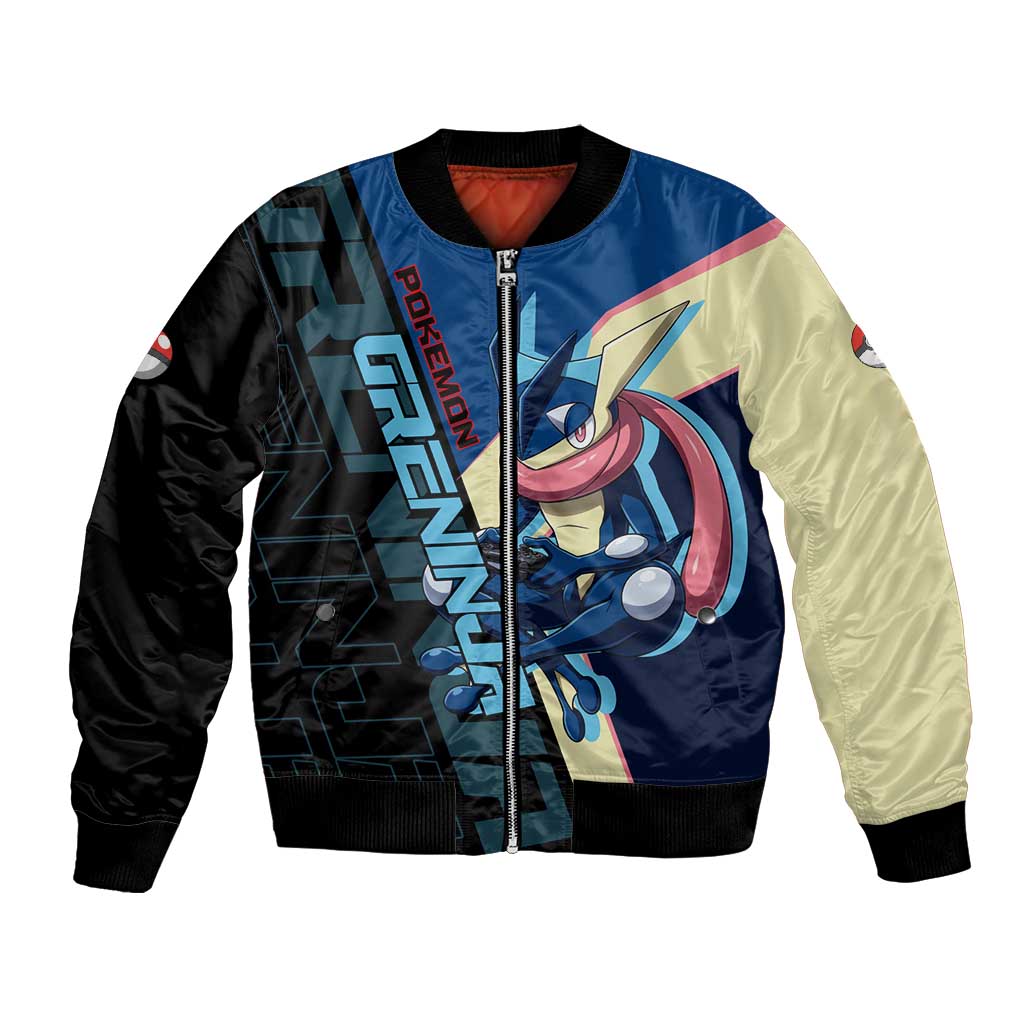 Greninja Poké Bomber Jacket Sleek Retro Anime Style