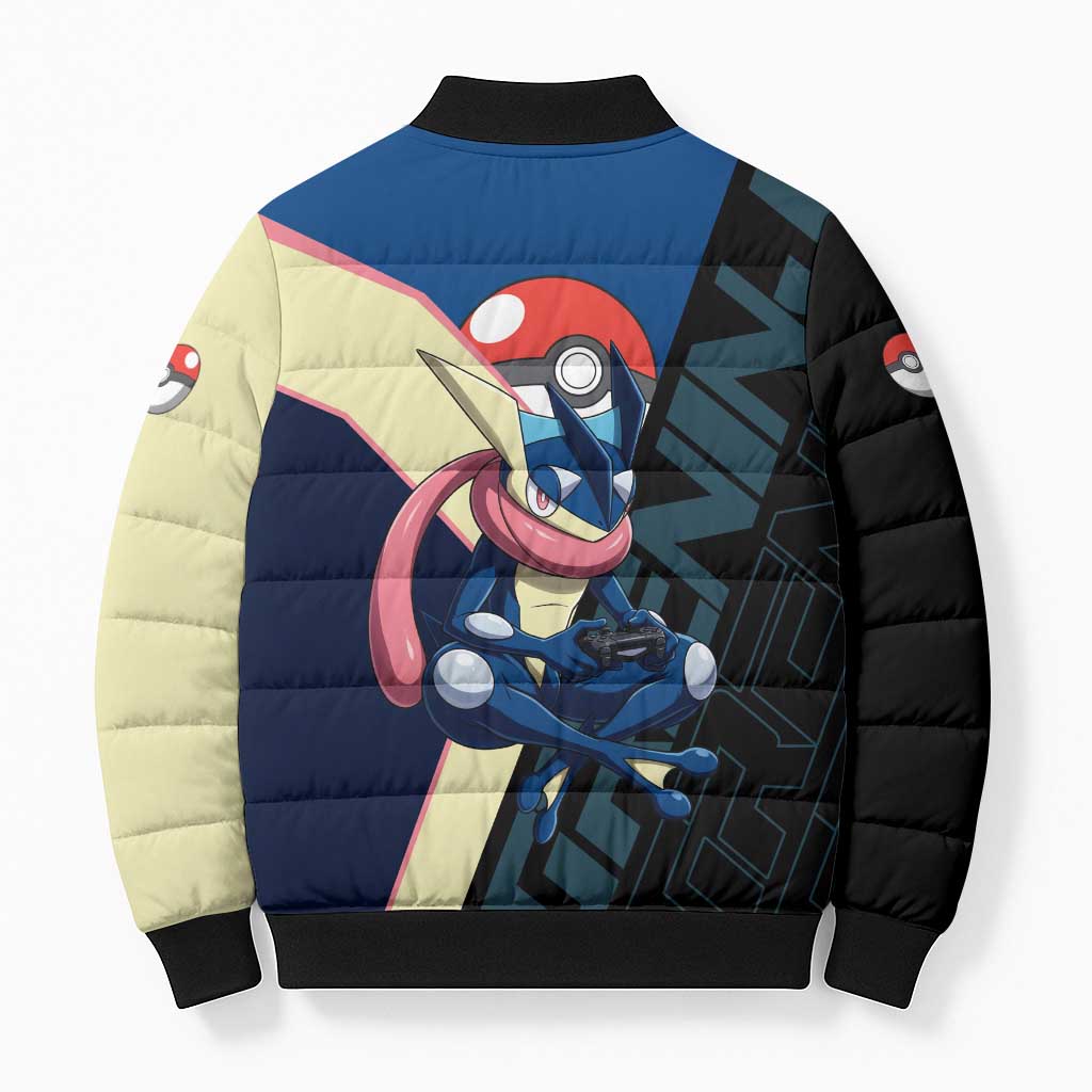 Greninja Poké Bomber Puffer Jacket Sleek Retro Anime Style