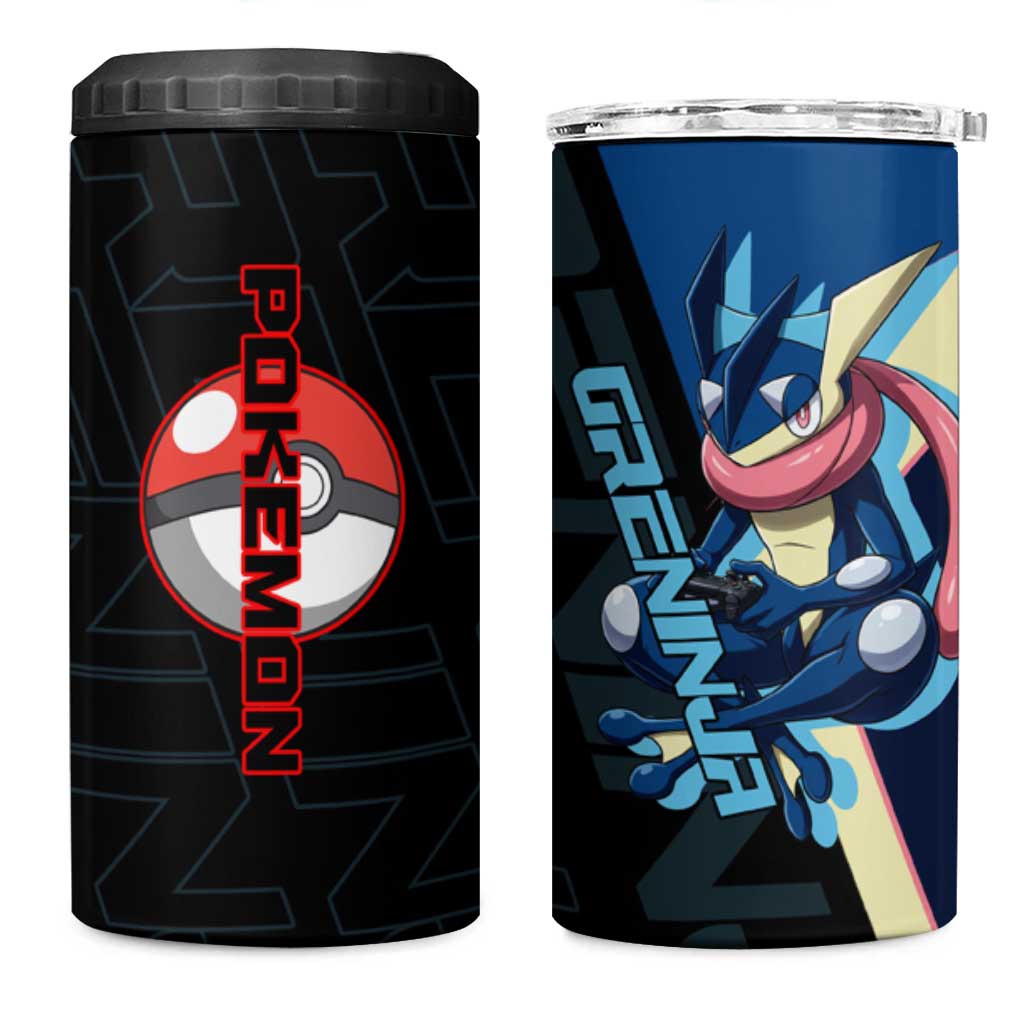 Greninja Poké 4 in 1 Can Cooler Tumbler Sleek Retro Anime Style