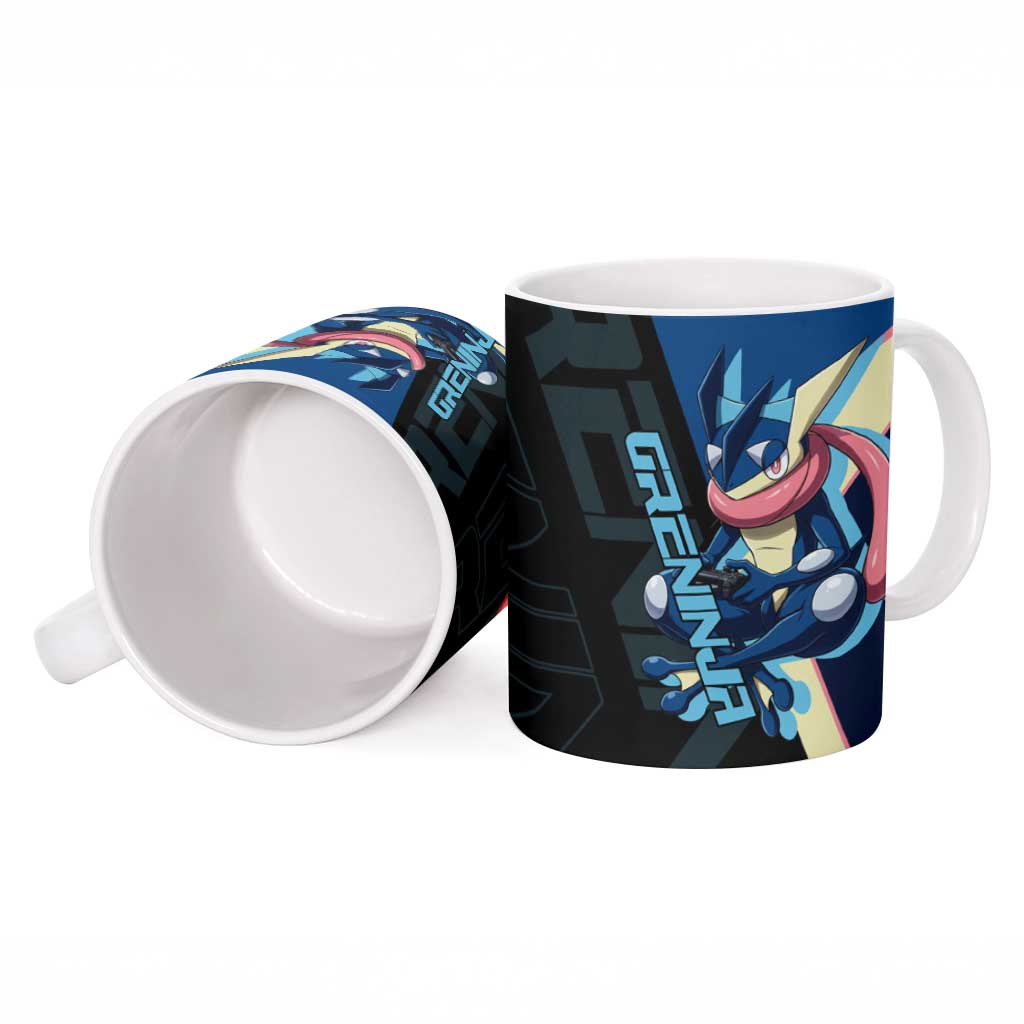 Greninja Poké Ceramic Mug Sleek Retro Anime Style