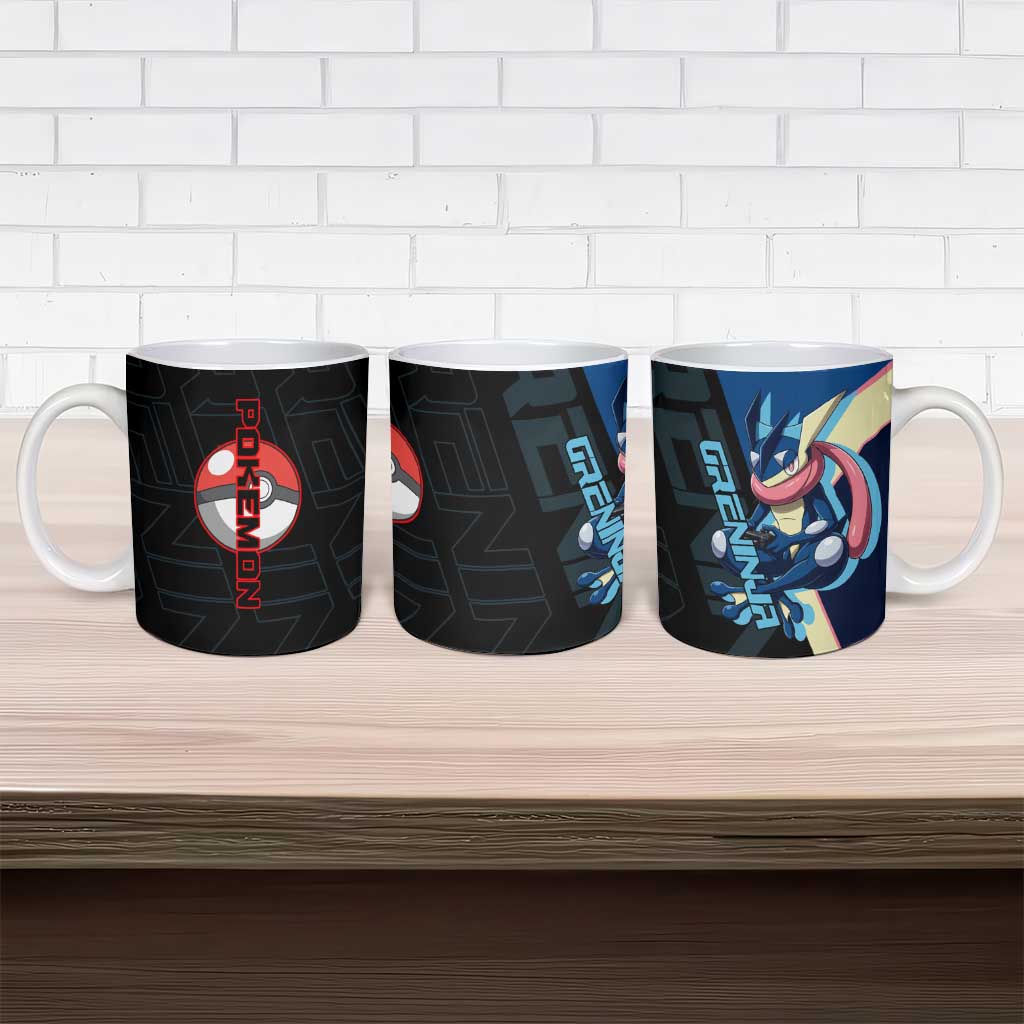 Greninja Poké Ceramic Mug Sleek Retro Anime Style