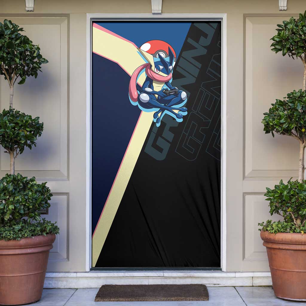Greninja Poké Door Cover Sleek Retro Anime Style