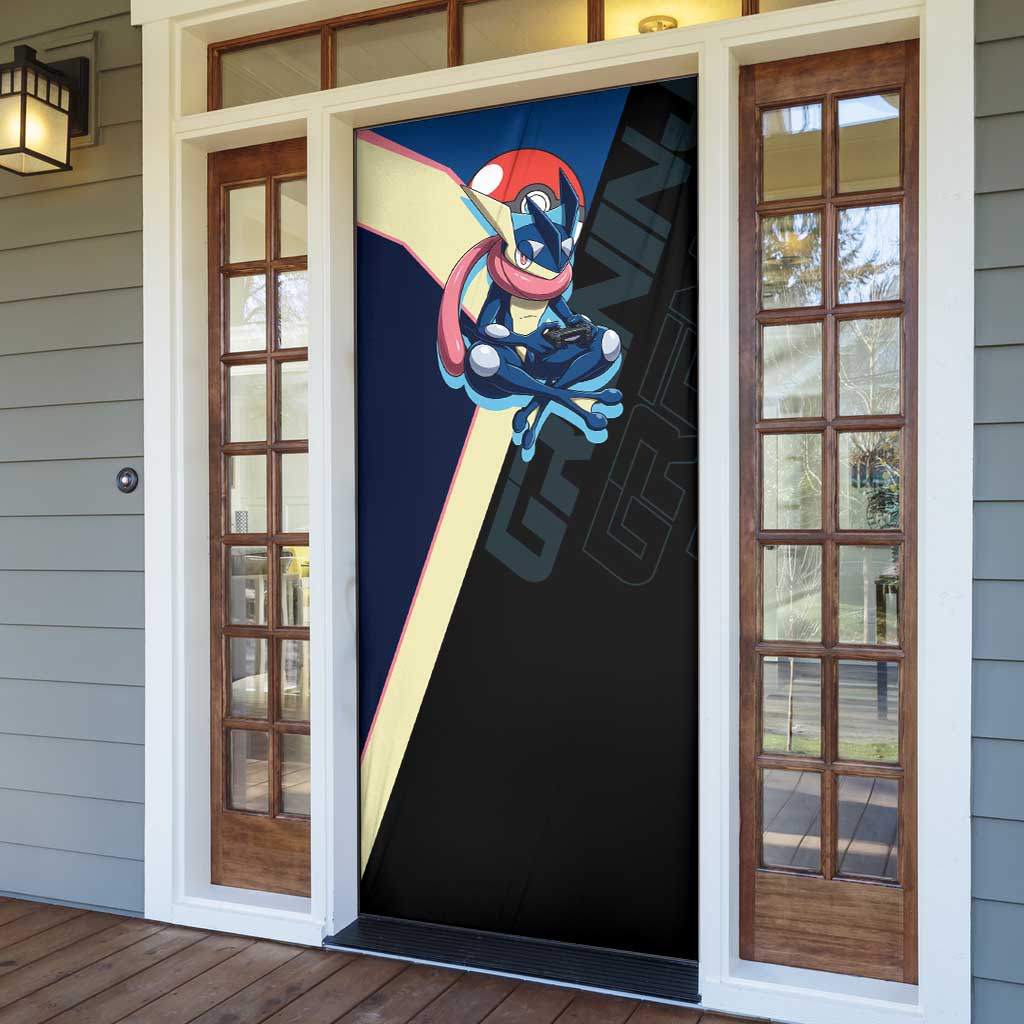 Greninja Poké Door Cover Sleek Retro Anime Style