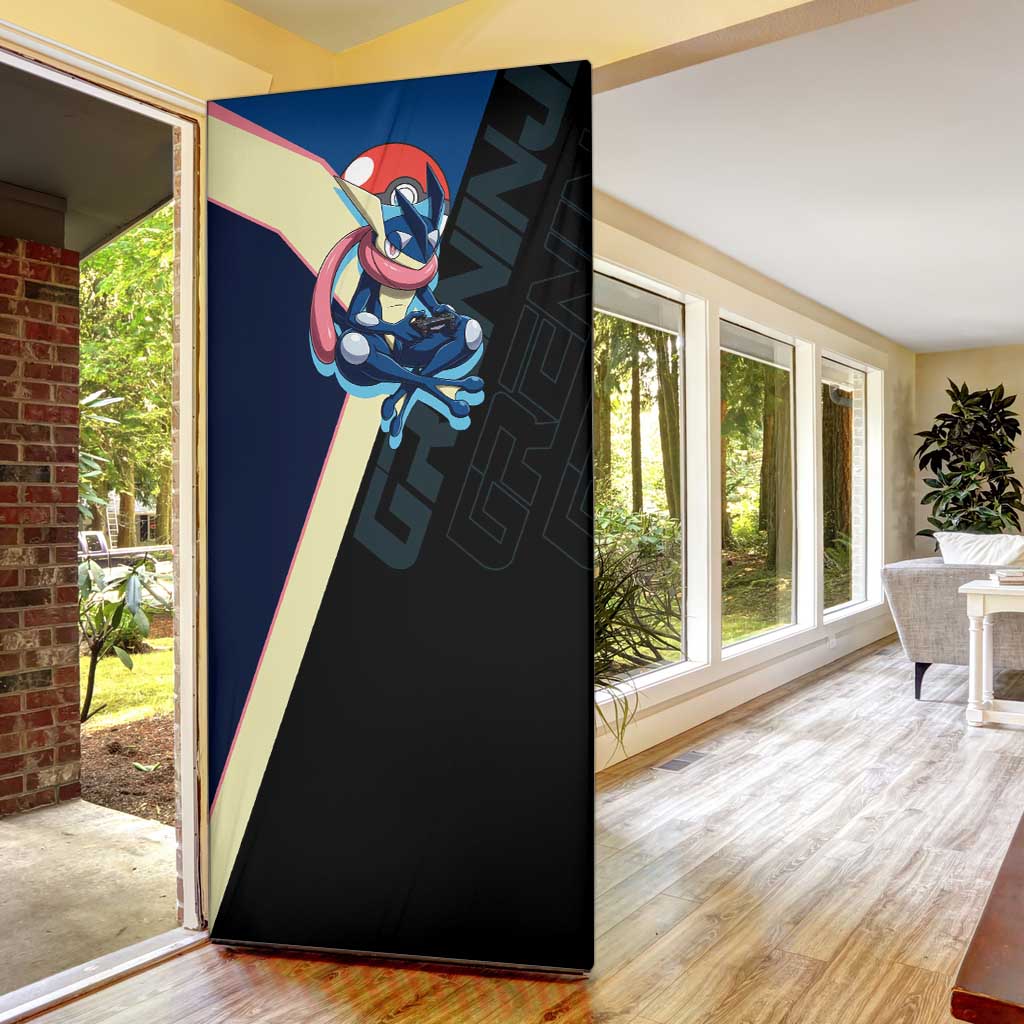 Greninja Poké Door Cover Sleek Retro Anime Style