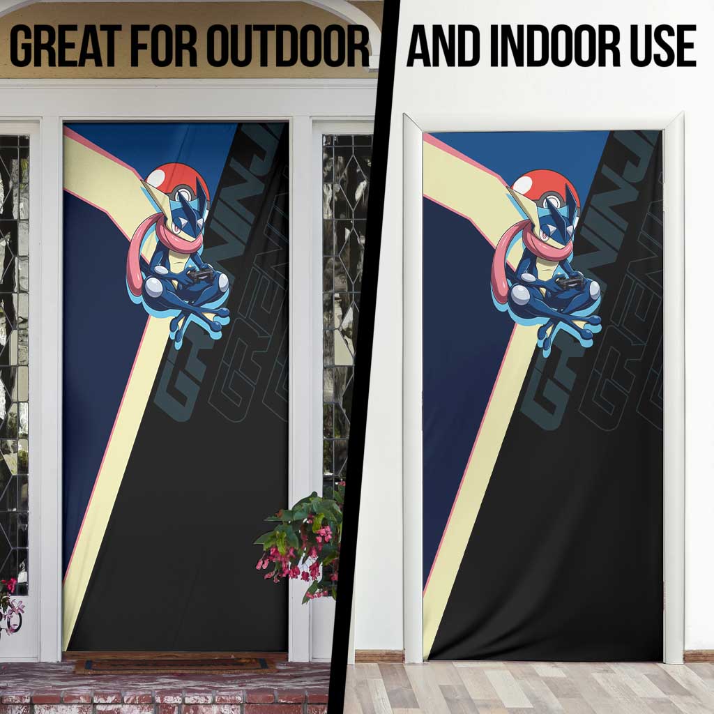Greninja Poké Door Cover Sleek Retro Anime Style