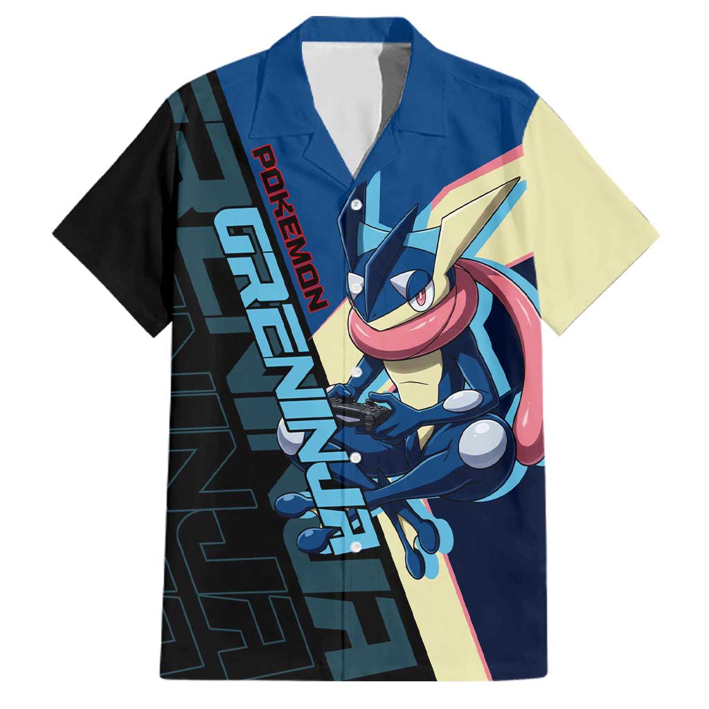 Greninja Poké Family Matching Short Sleeve Bodycon Dress and Hawaiian Shirt Sleek Retro Anime Style