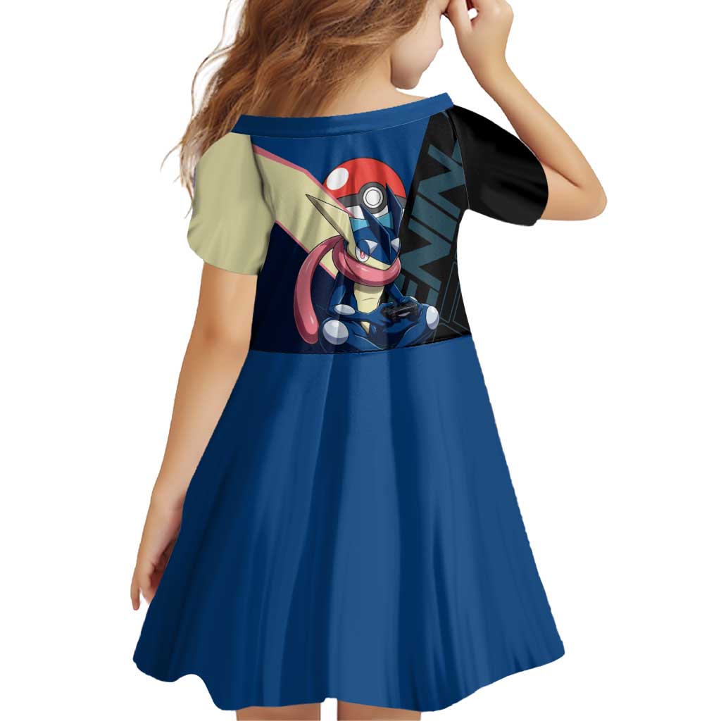 Greninja Poké Family Matching Tank Maxi Dress and Hawaiian Shirt Sleek Retro Anime Style