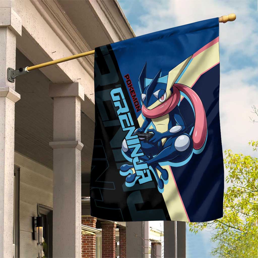 Greninja Poké Garden Flag Sleek Retro Anime Style