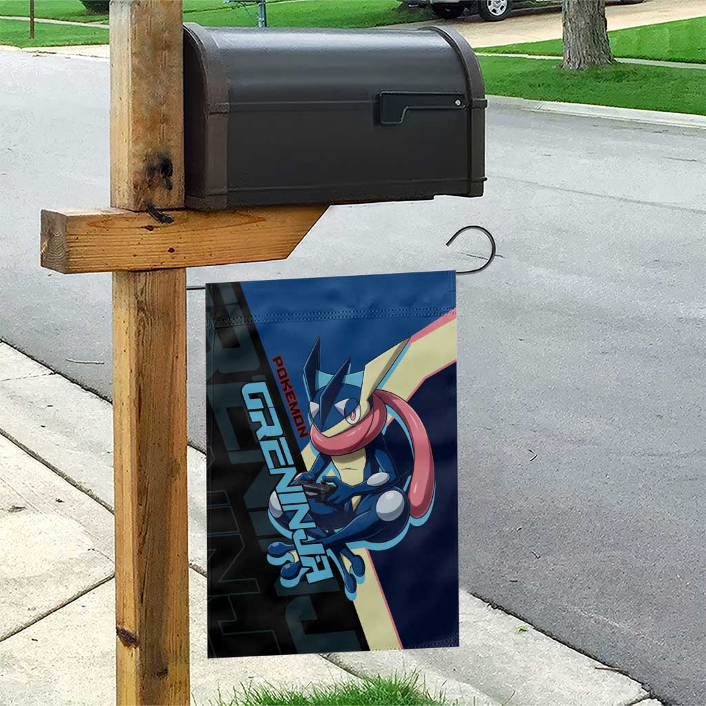 Greninja Poké Garden Flag Sleek Retro Anime Style