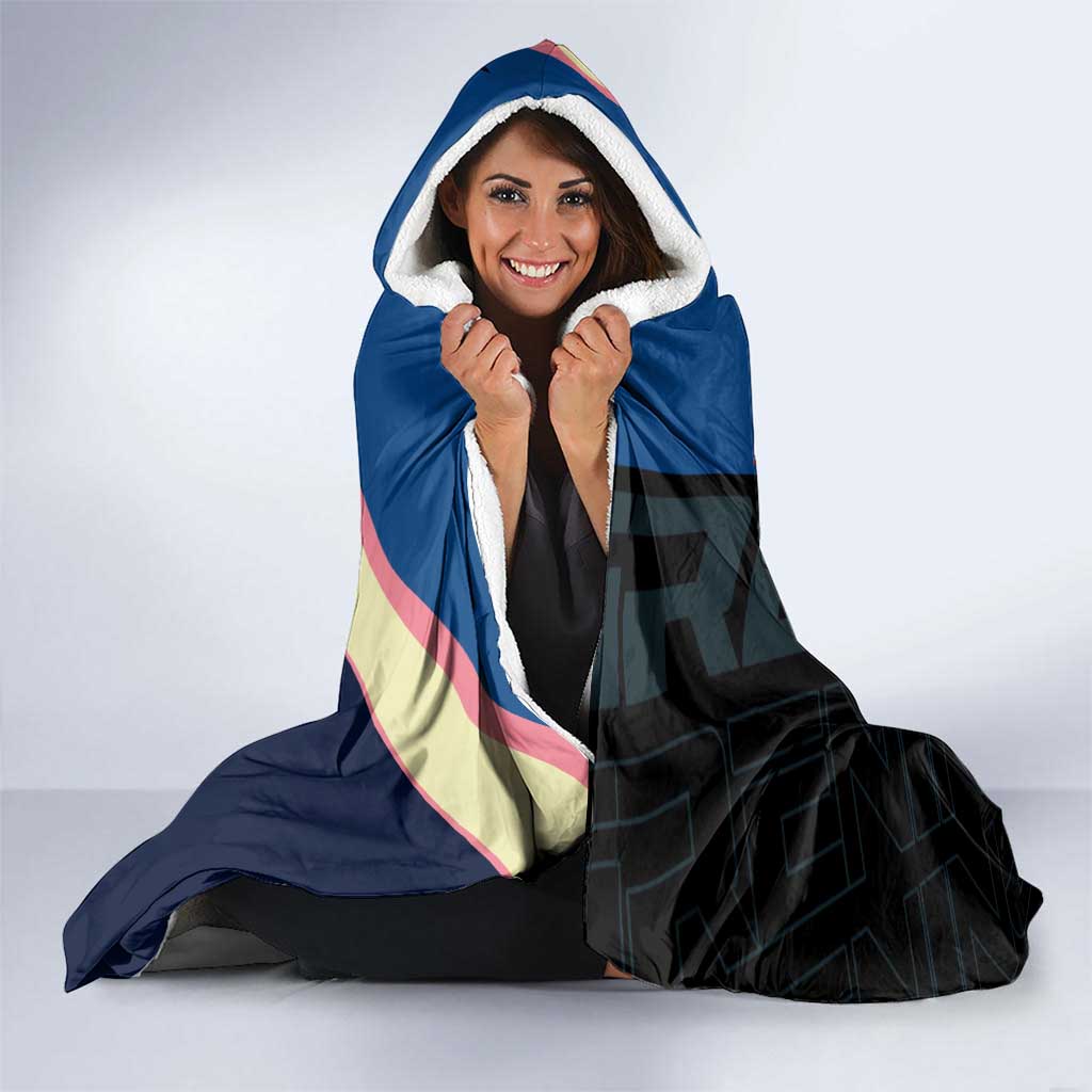 Greninja Poké Hooded Blanket Sleek Retro Anime Style