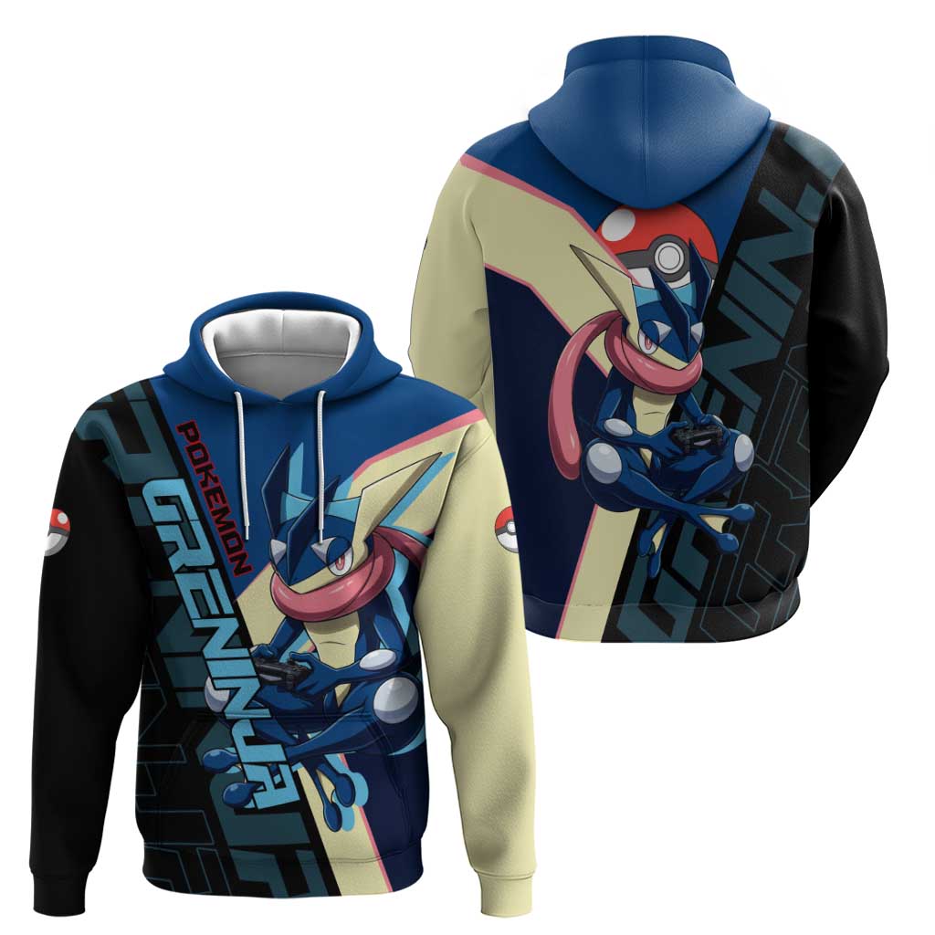 Greninja Poké Hoodie Sleek Retro Anime Style