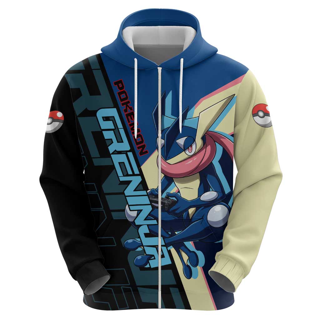 Greninja Poké Hoodie Sleek Retro Anime Style