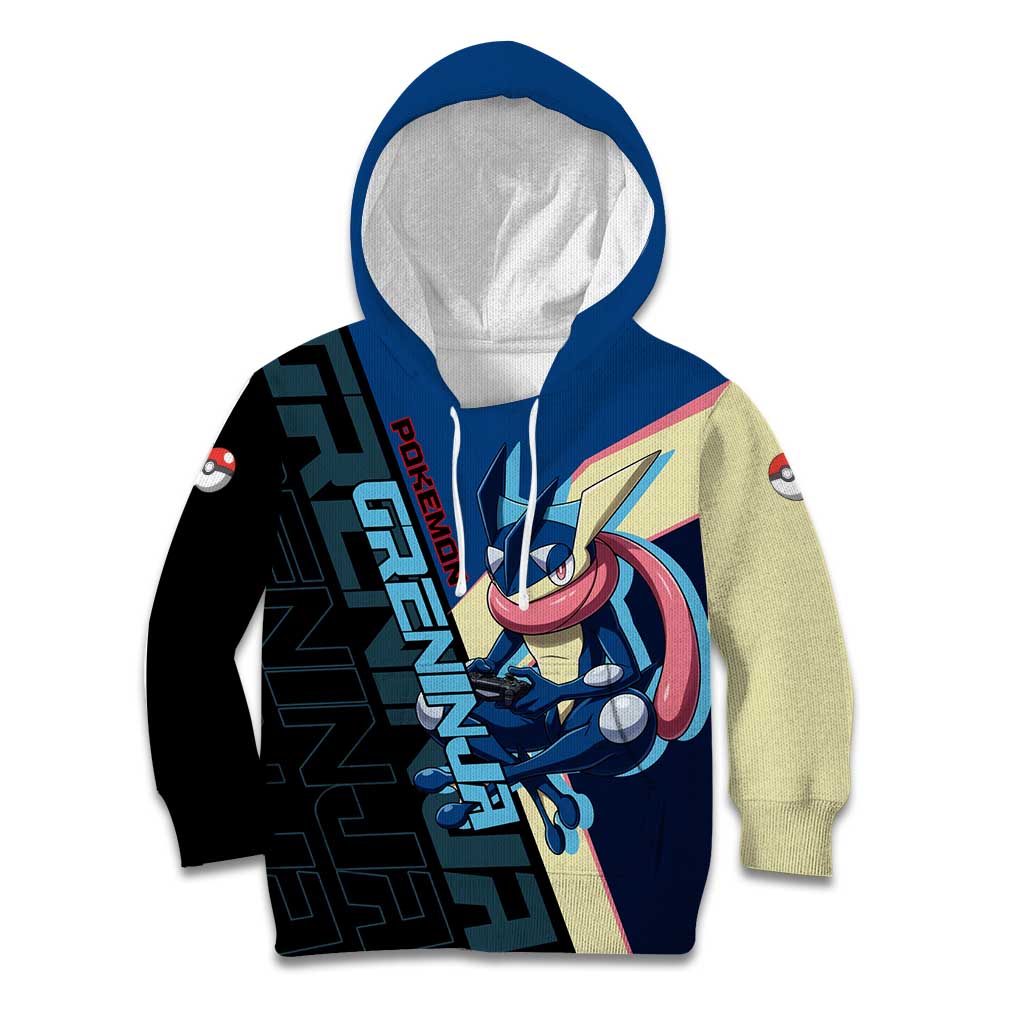 Greninja Poké Kid Hoodie Sleek Retro Anime Style