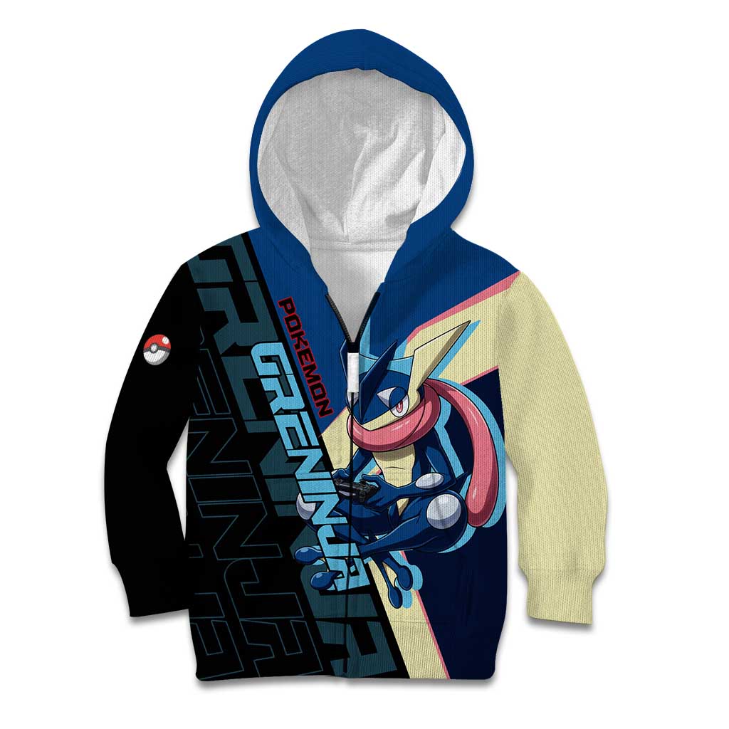 Greninja Poké Kid Hoodie Sleek Retro Anime Style