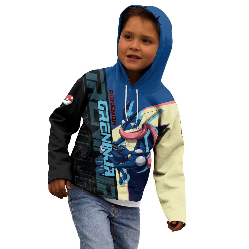 Greninja Poké Kid Hoodie Sleek Retro Anime Style