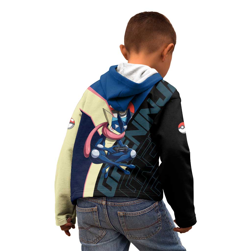 Greninja Poké Kid Hoodie Sleek Retro Anime Style