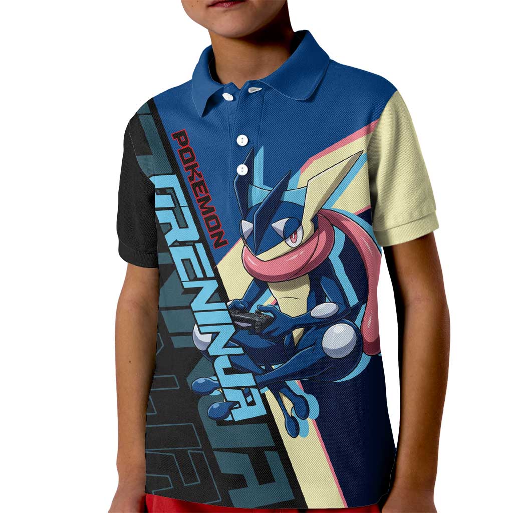 Greninja Poké Kid Polo Shirt Sleek Retro Anime Style