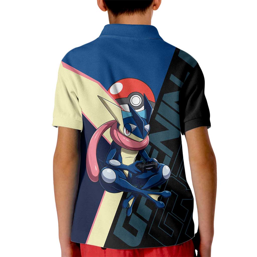 Greninja Poké Kid Polo Shirt Sleek Retro Anime Style
