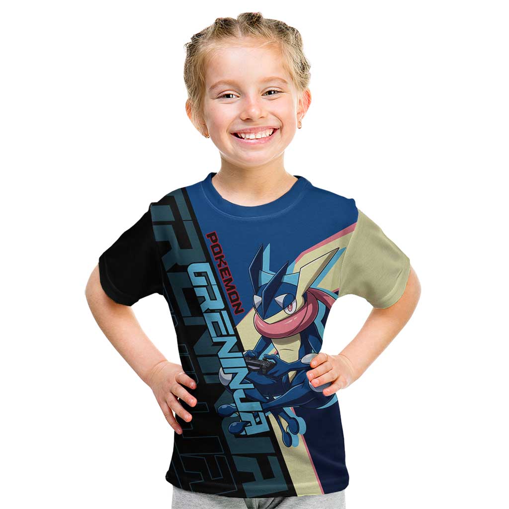 Greninja Poké Kid T Shirt Sleek Retro Anime Style