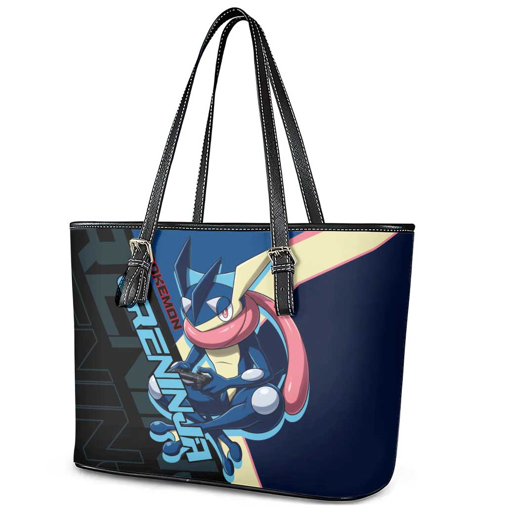 Greninja Poké Leather Tote Bag Sleek Retro Anime Style