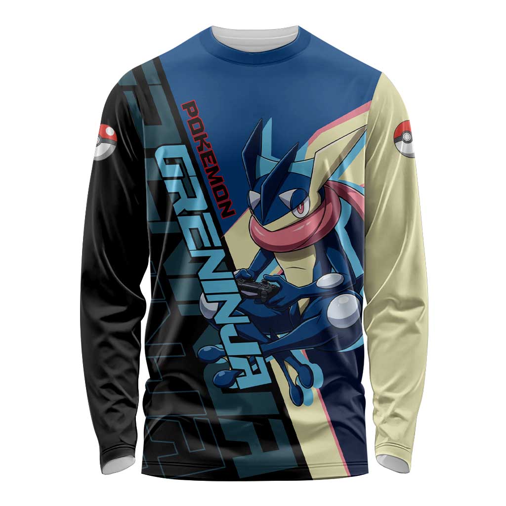 Greninja Poké Long Sleeve Shirt Sleek Retro Anime Style