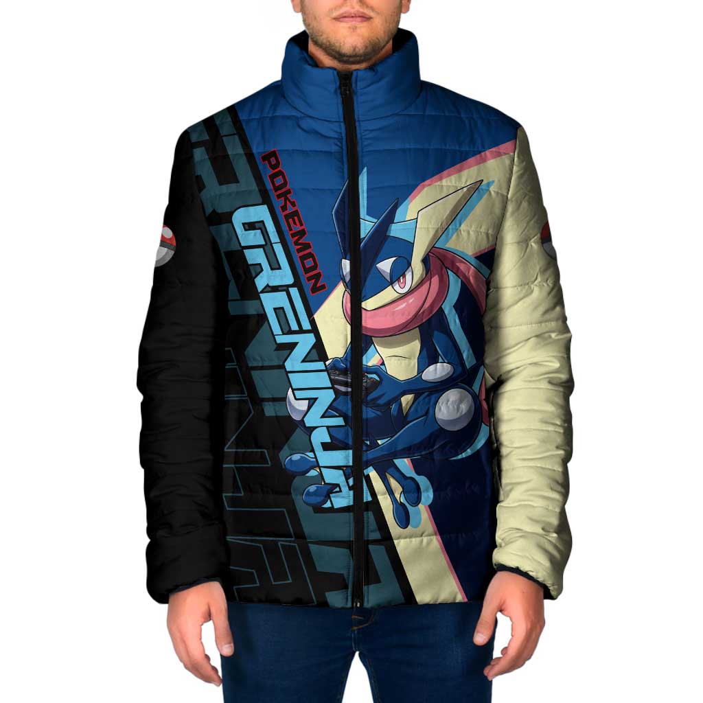 Greninja Poké Padded Jacket Sleek Retro Anime Style