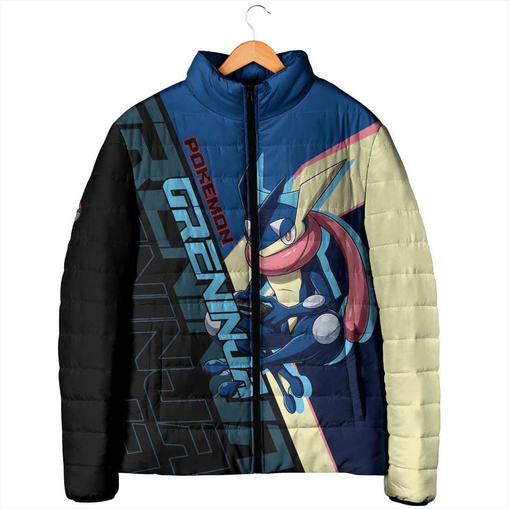 Greninja Poké Padded Jacket Sleek Retro Anime Style