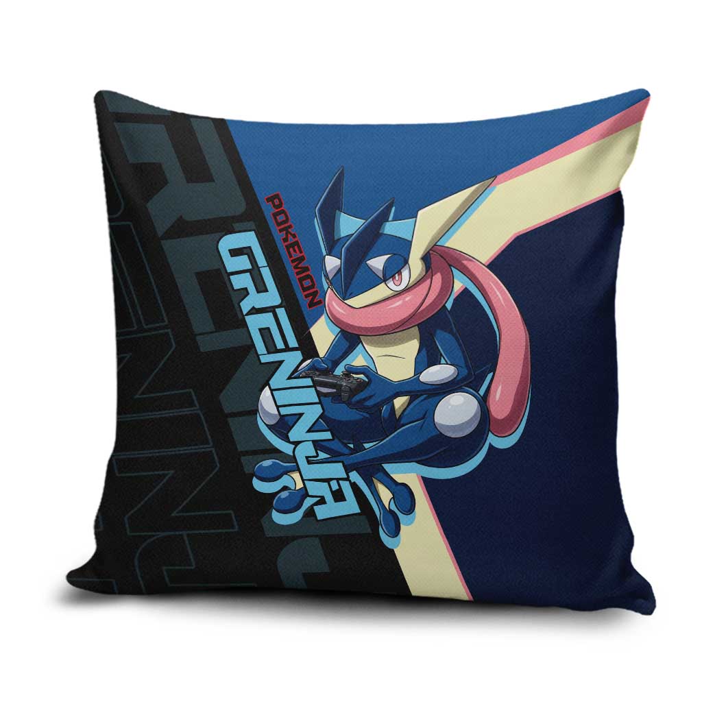 Greninja Poké Pillow Cover Sleek Retro Anime Style
