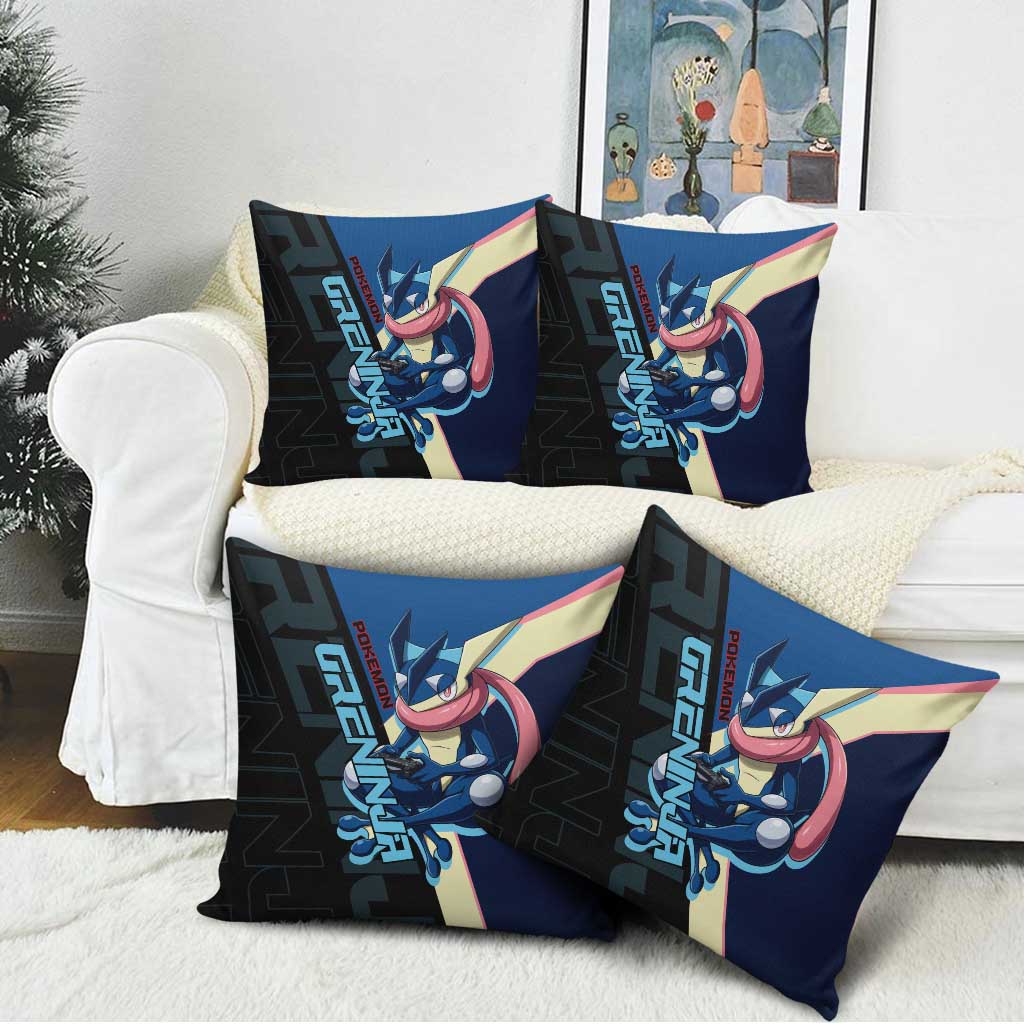 Greninja Poké Pillow Cover Sleek Retro Anime Style