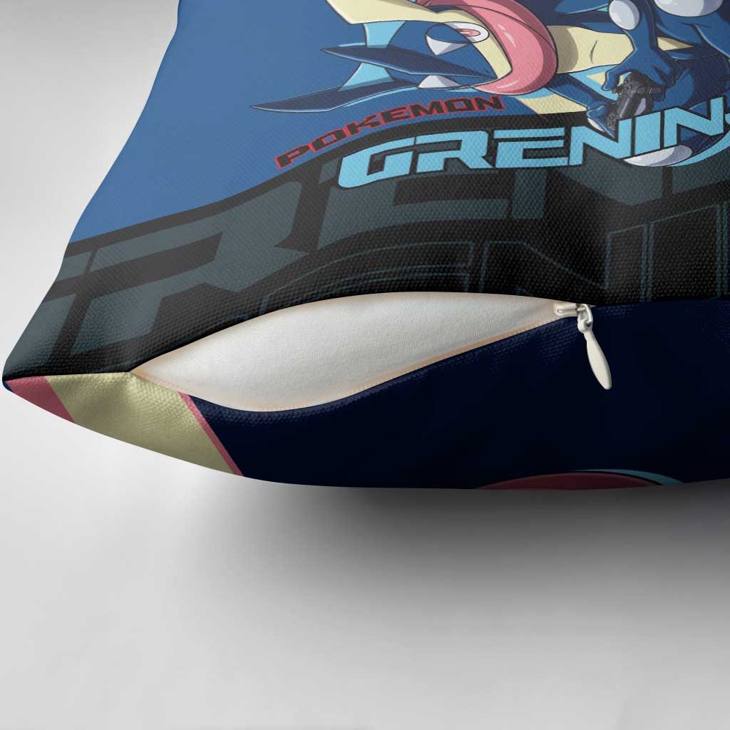 Greninja Poké Pillow Cover Sleek Retro Anime Style