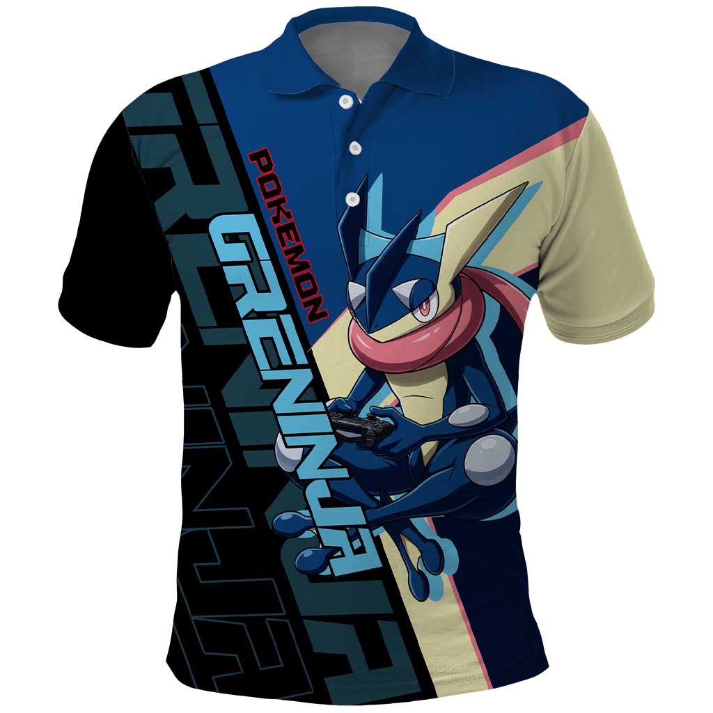 Greninja Poké Polo Shirt Sleek Retro Anime Style