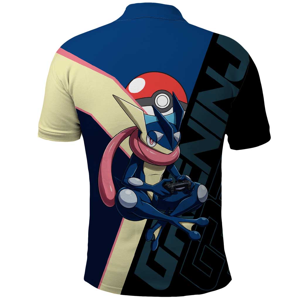 Greninja Poké Polo Shirt Sleek Retro Anime Style