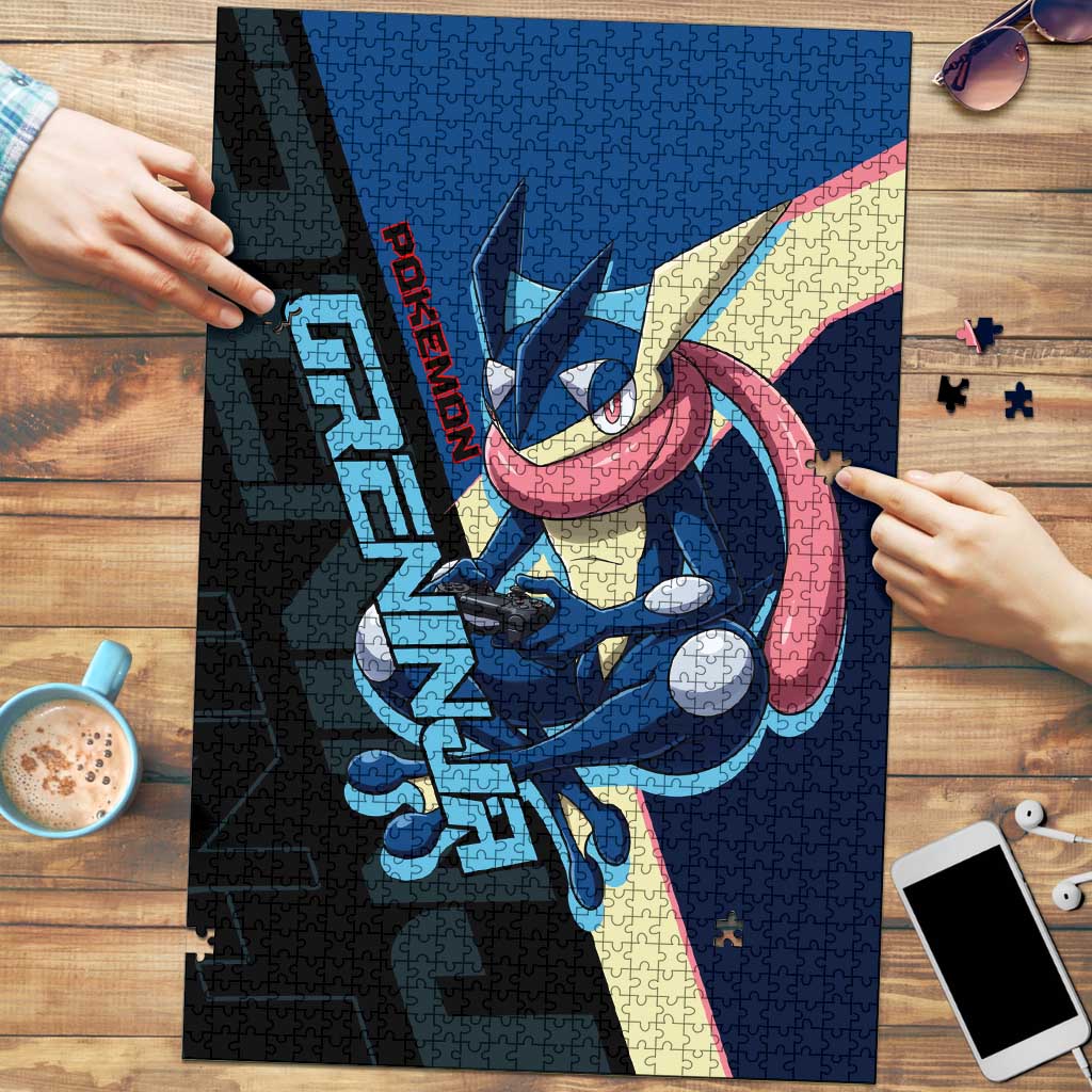 Greninja Poké Puzzle Sleek Retro Anime Style