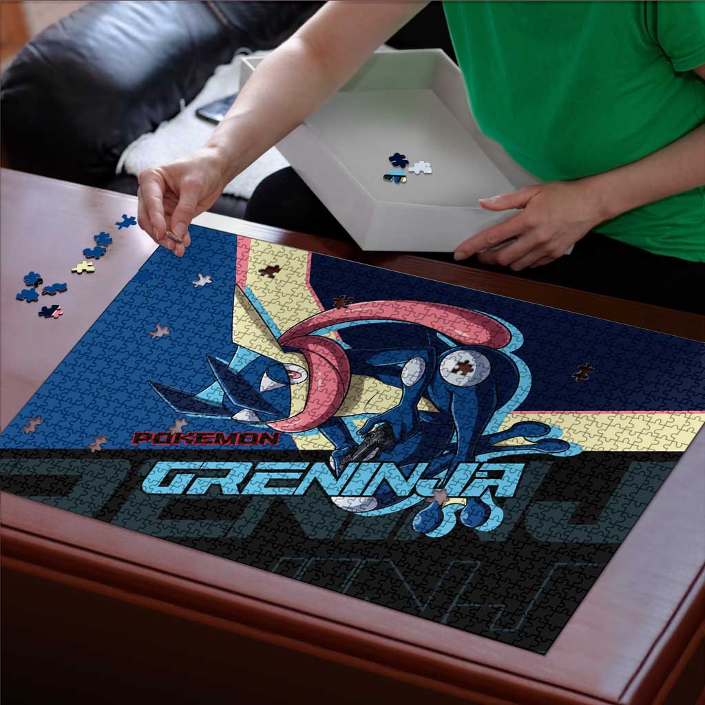 Greninja Poké Puzzle Sleek Retro Anime Style