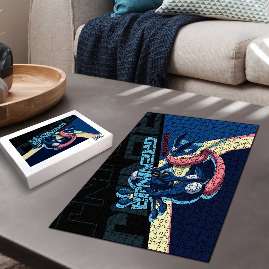 Greninja Poké Puzzle Sleek Retro Anime Style