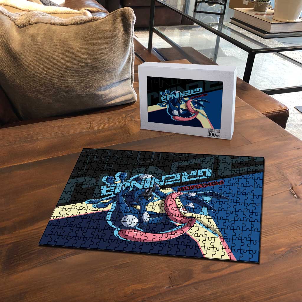 Greninja Poké Puzzle Sleek Retro Anime Style