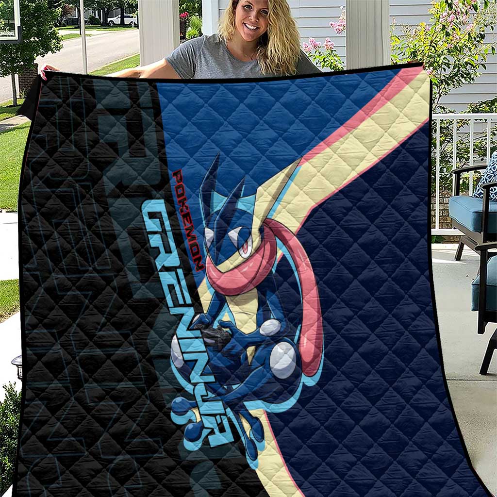 Greninja Poké Quilt Sleek Retro Anime Style