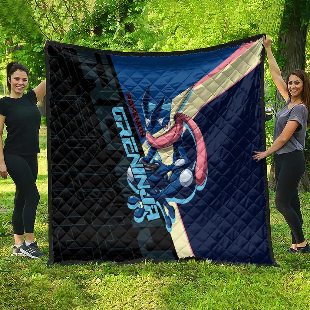 Greninja Poké Quilt Sleek Retro Anime Style