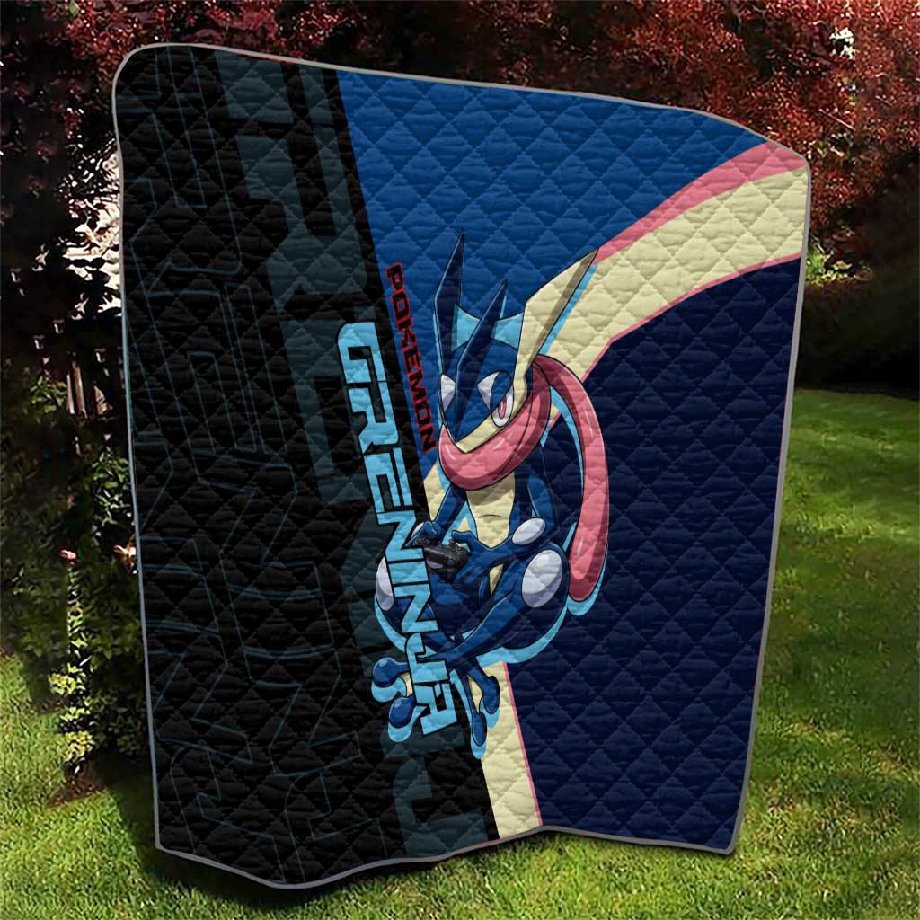 Greninja Poké Quilt Sleek Retro Anime Style