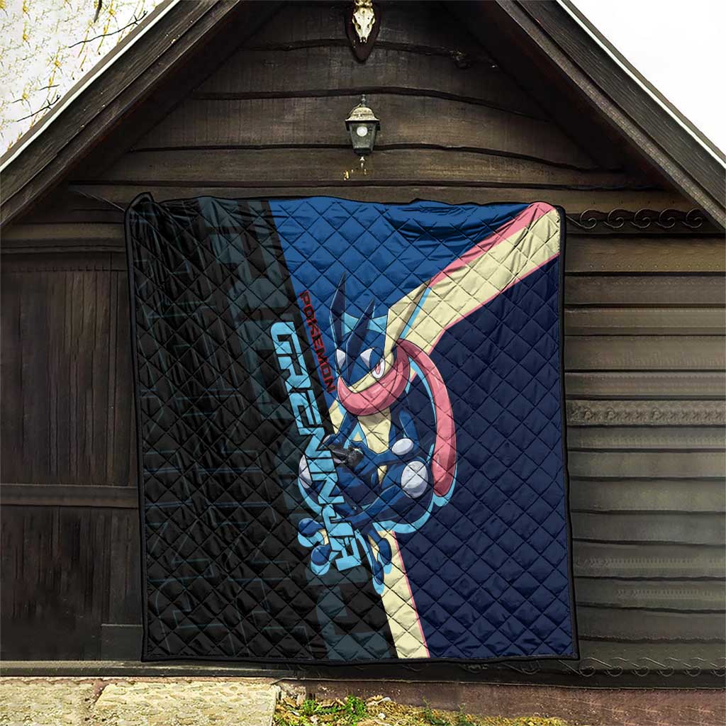 Greninja Poké Quilt Sleek Retro Anime Style