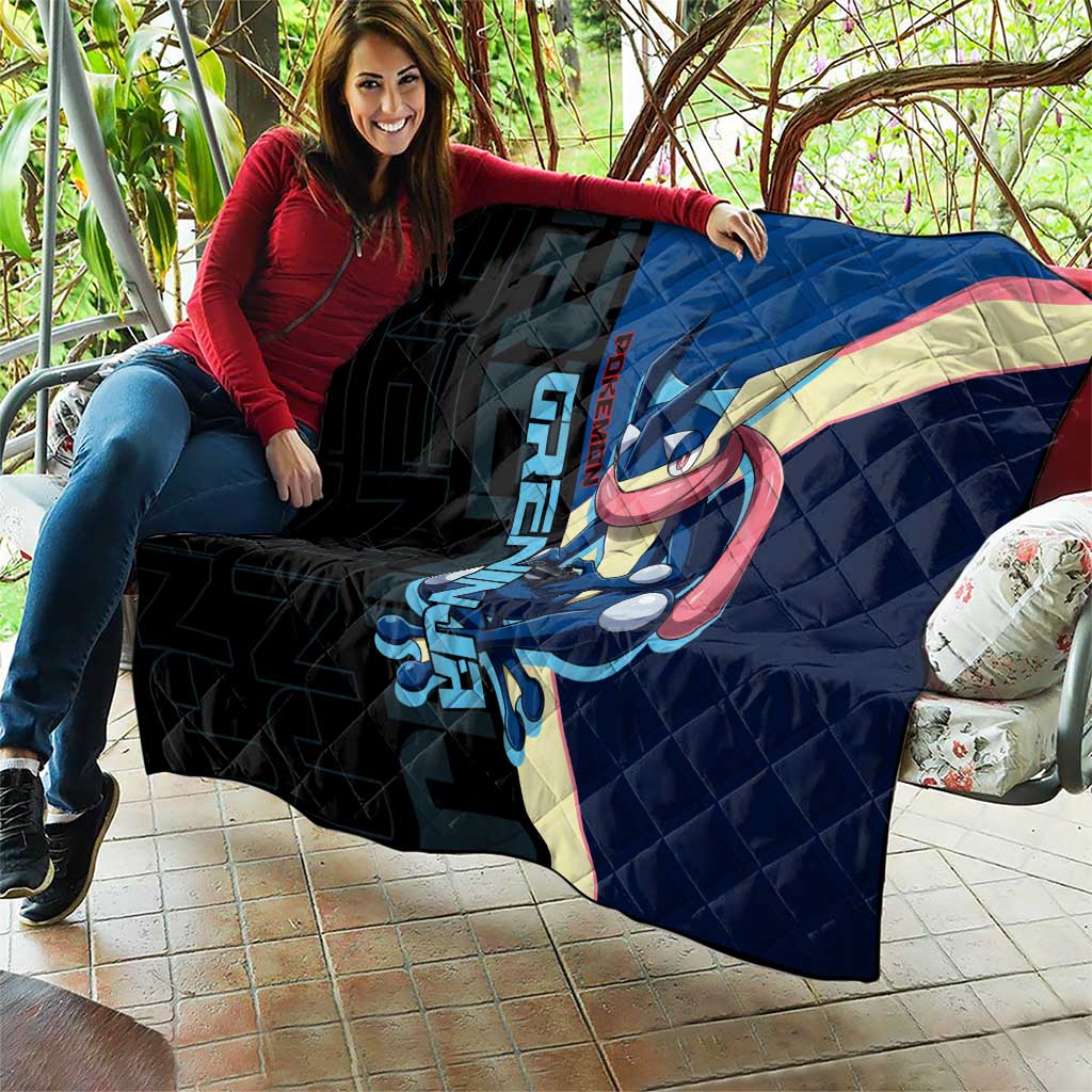 Greninja Poké Quilt Sleek Retro Anime Style