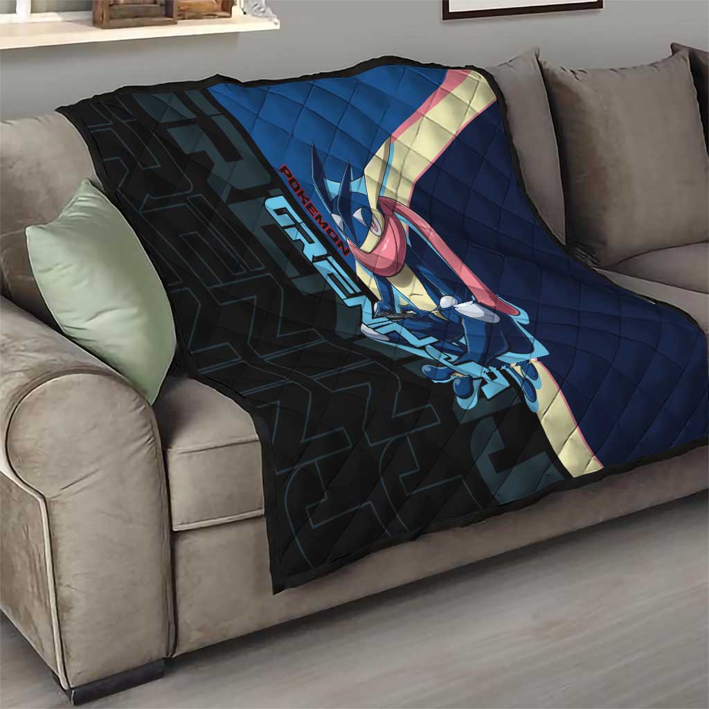 Greninja Poké Quilt Sleek Retro Anime Style