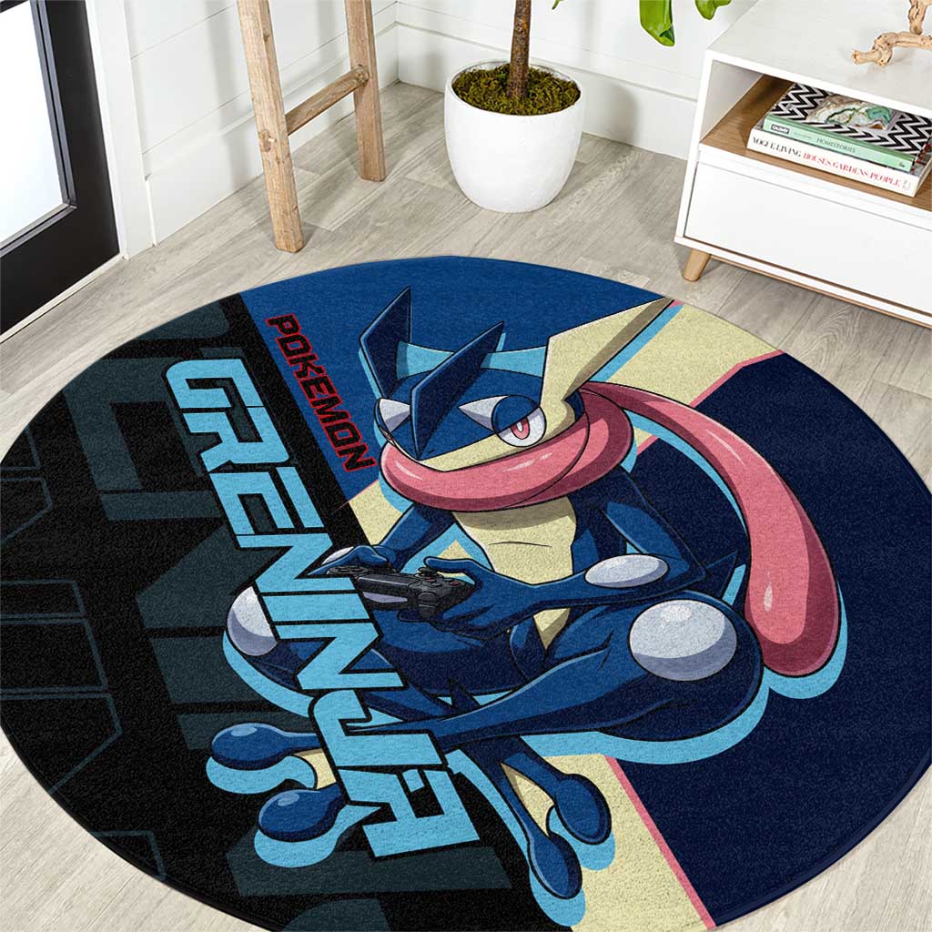 Greninja Poké Round Carpet Sleek Retro Anime Style