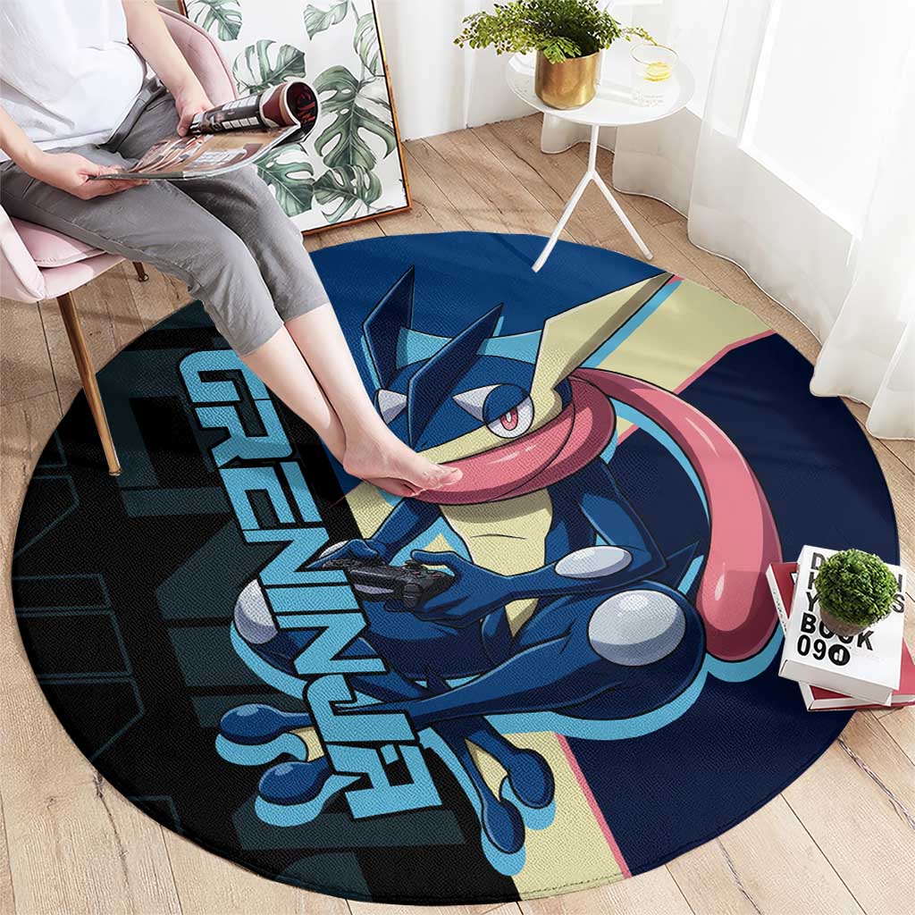 Greninja Poké Round Carpet Sleek Retro Anime Style