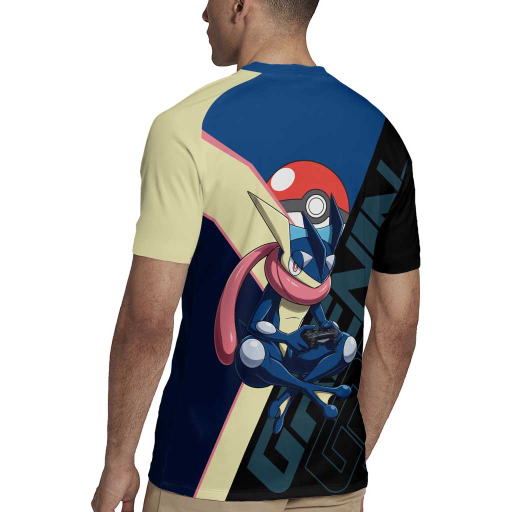 Greninja Poké Rugby Jersey Sleek Retro Anime Style