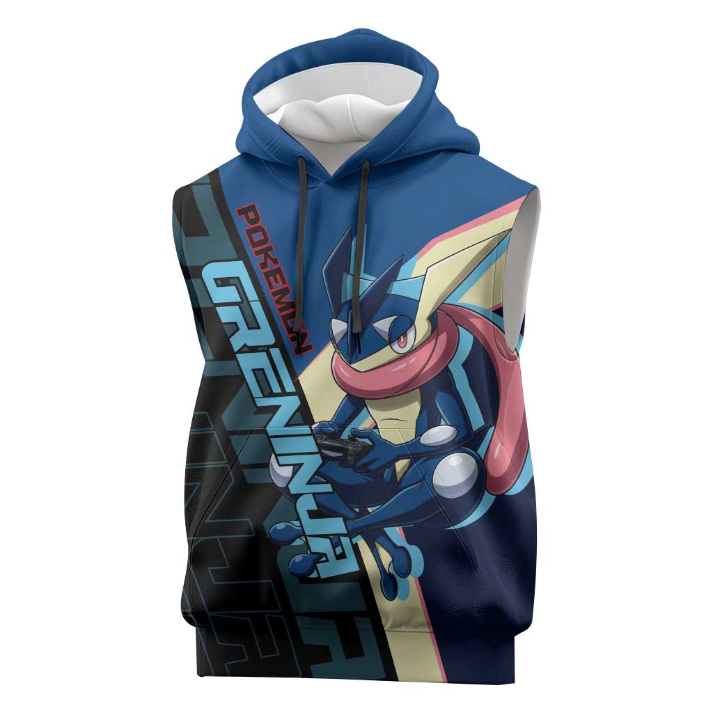 Greninja Poké Sleeveless Hoodie Sleek Retro Anime Style