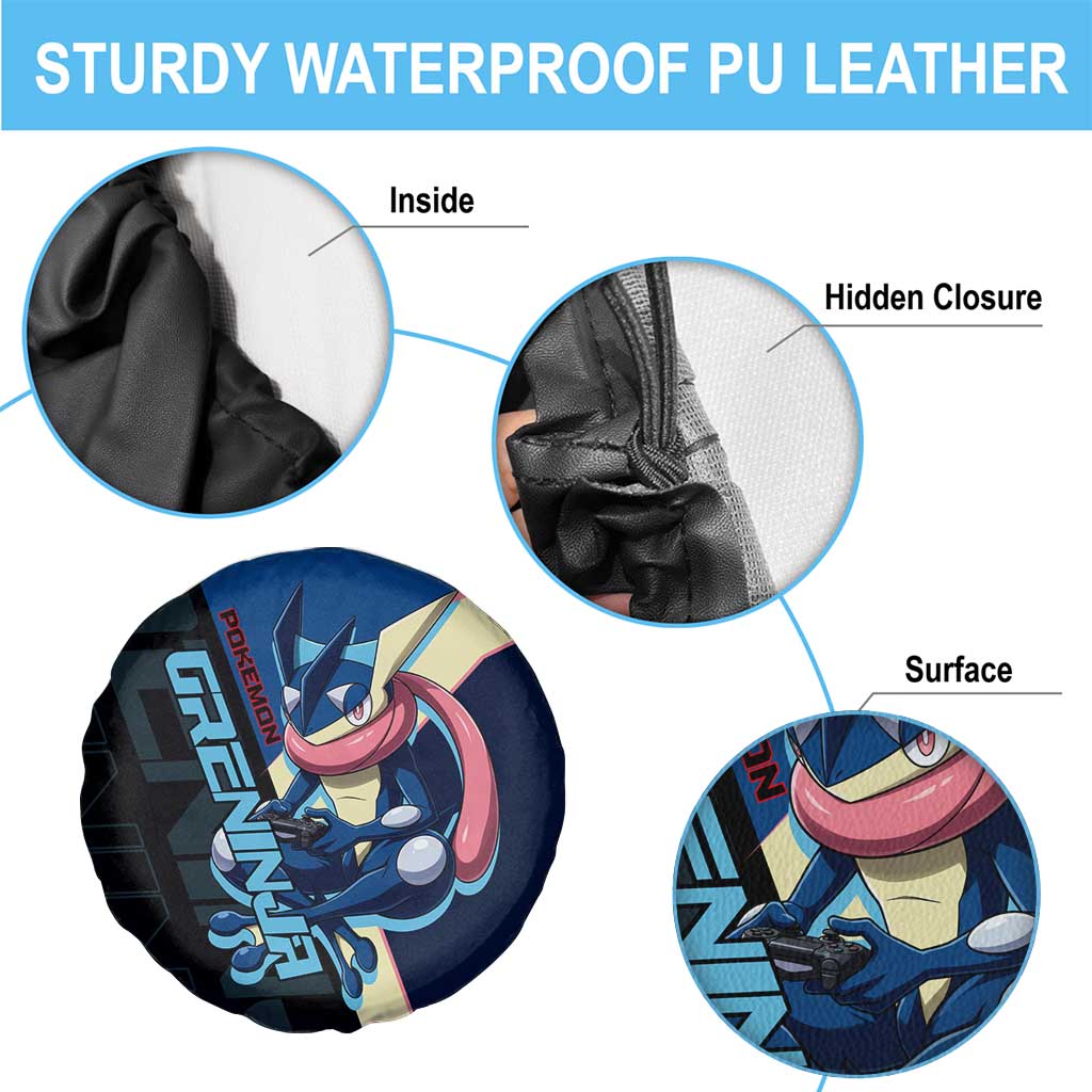 Greninja Poké Spare Tire Cover Sleek Retro Anime Style